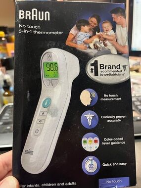 Braun No Touch 3-in-1 Thermometer - White